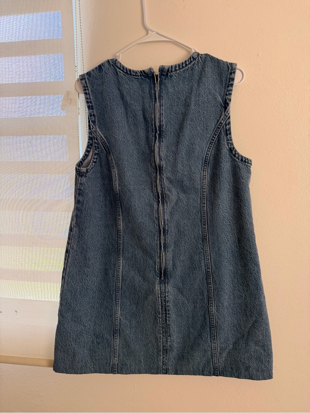 Abercrombie & Fitch Dark Gray Sleeveless Denim Shift Dress - Picture 2 of 2